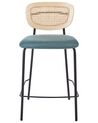 Set of 2 Fabric Bar Chairs Blue MAYETTA_931898