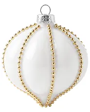 Conjunto de 12 bolas de Navidad WINTERFROST Vidrio Blanco_1192222