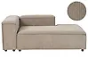 Left-Hand Chaise Longue ARDAL Corduroy Light Brown