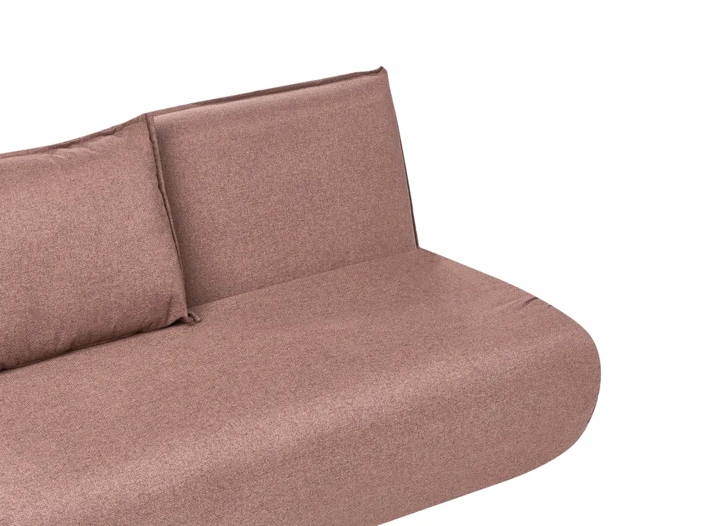 Sofa Bed 2 Seater ROROS Faux Linen Brown_1038961