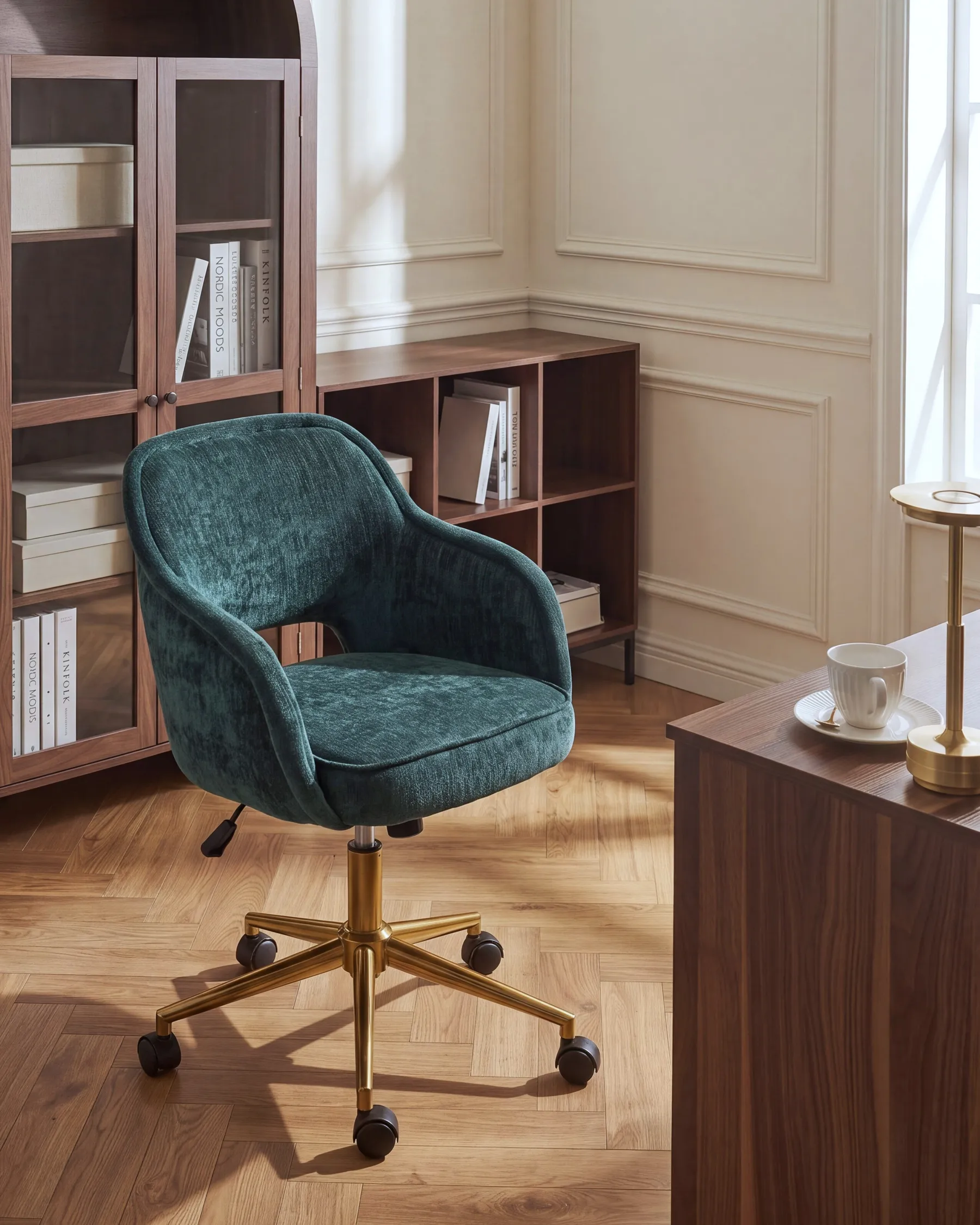 Desk Chair EMBER Chenille Dark Green_1084856