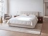 Sommier com arrumação LAURESSES Tecido Creme claro 180 x 200 cm