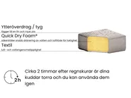 Trädgårdshörnsoffa med bord 5-sits BELIZE Modulär Beige Högervänd_958086
