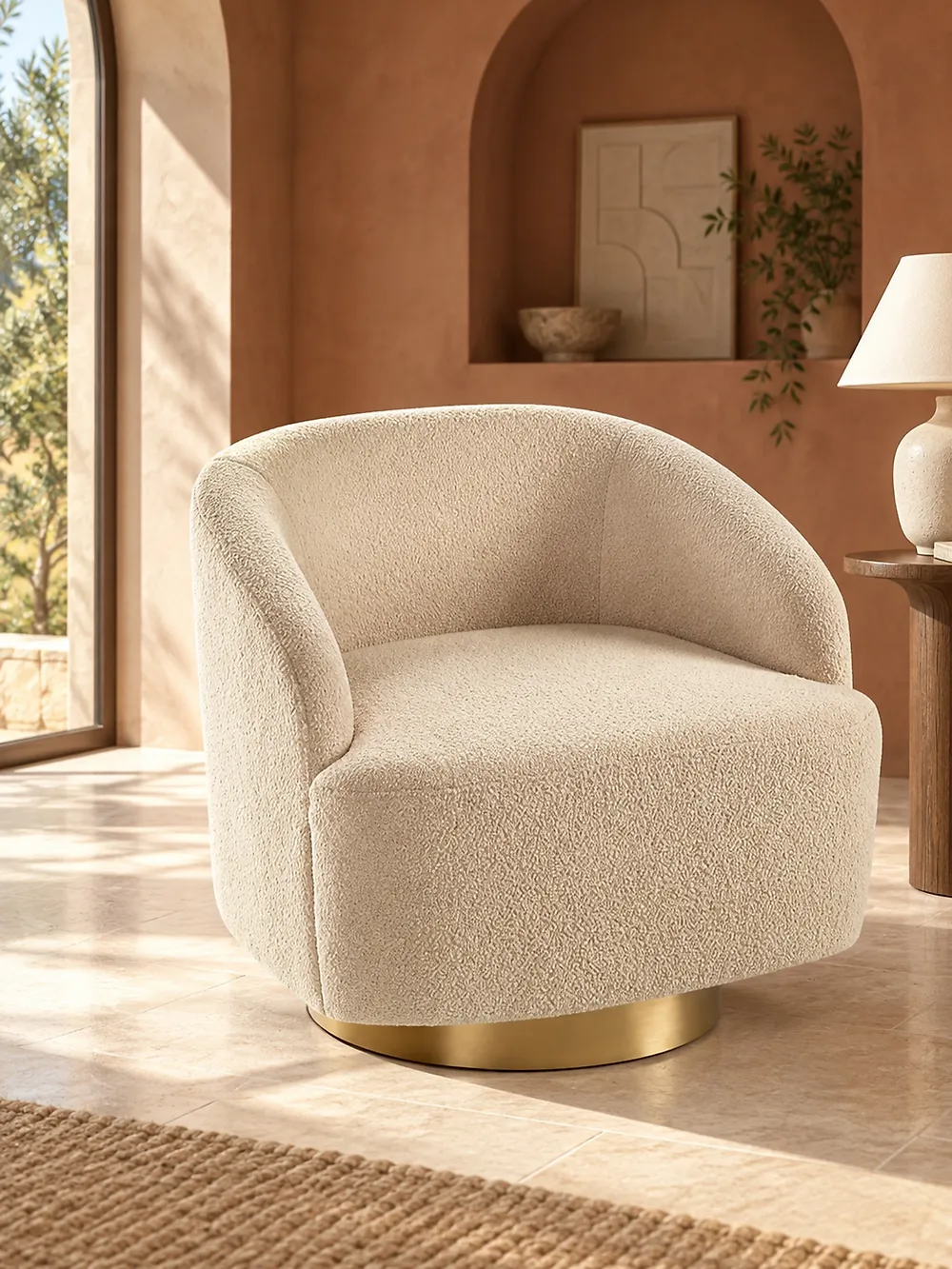 Poltrona LAVIK Bouclé Beige