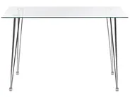 Tavolo da pranzo WINSTON Argento 120 cm 70 cm Vetro temperato_821728