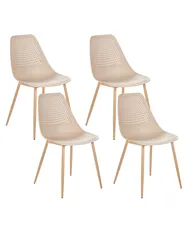 Set di 4 sedie da pranzo HAZELTON Beige_948877