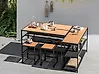 Isla de cocina exterior con fregadero AVETRANA Negro Metal