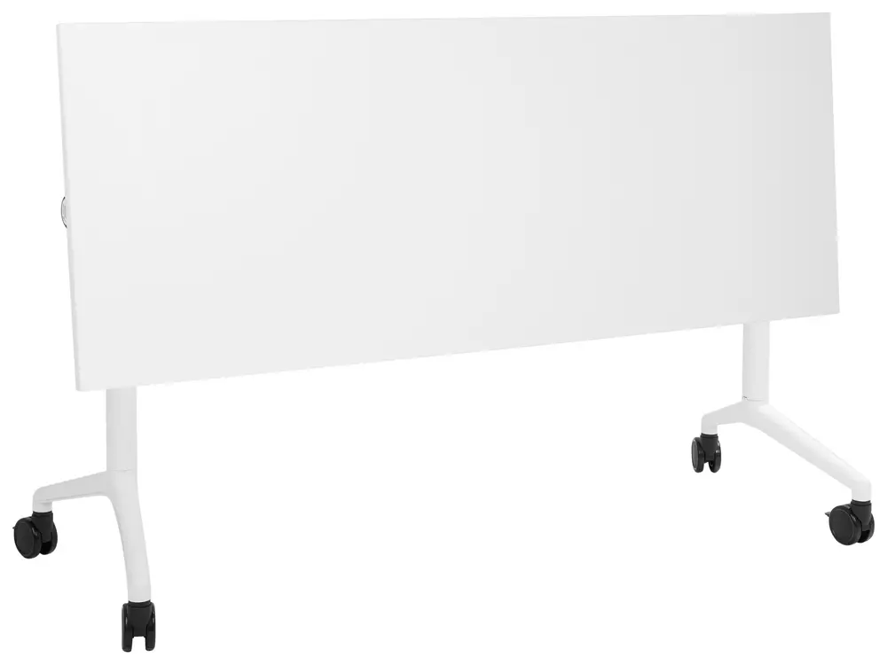 Foldable Office Desk CAVI 160 cm 60 cm with Wheels White_922268