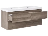 Wall Mounted Double Basin Vanity Unit VIEDMA Taupe_1004987