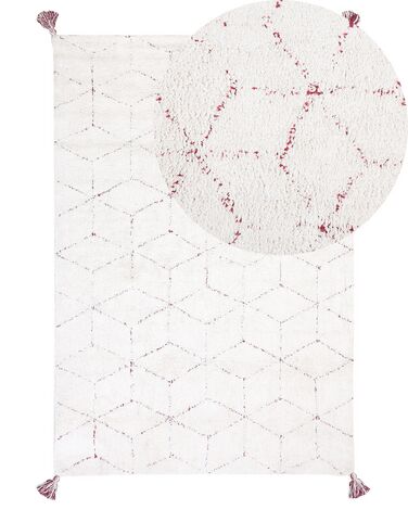 Teppich weiß 140 x 200 cm Shaggy SAKARYA