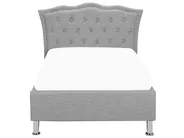 Ottoman Bed METZ Fabric Light Grey 90 x 200 cm (EU Single)_799474