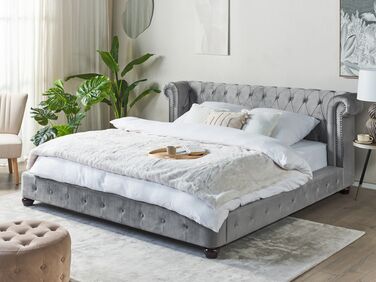 Velvet EU Super King Size Waterbed Grey CAVAILLON  