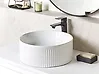Countertop Basin GELDO ⌀ 370 mm Ceramic White