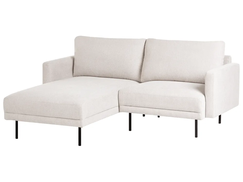 Divano angolare 2 posti BREDA Tessuto Beige chiaro Lato destro_1078060
