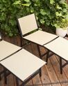 Sedia da giardino con poggiapiedi beige e nero MARCEDDI_933186