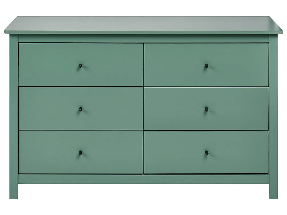 6 Drawer Chest BARCALDINE Pine Wood Green_1186438