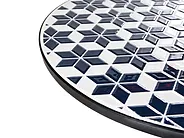 Bistro Table SIROLO 60 cm 60 cm Metal White/ Blue_1155665