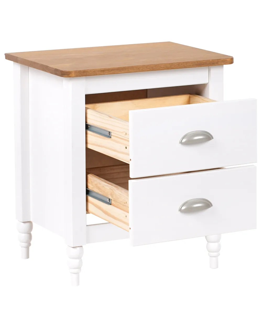 Comodino Telmo 2 cassetti colore Bianco