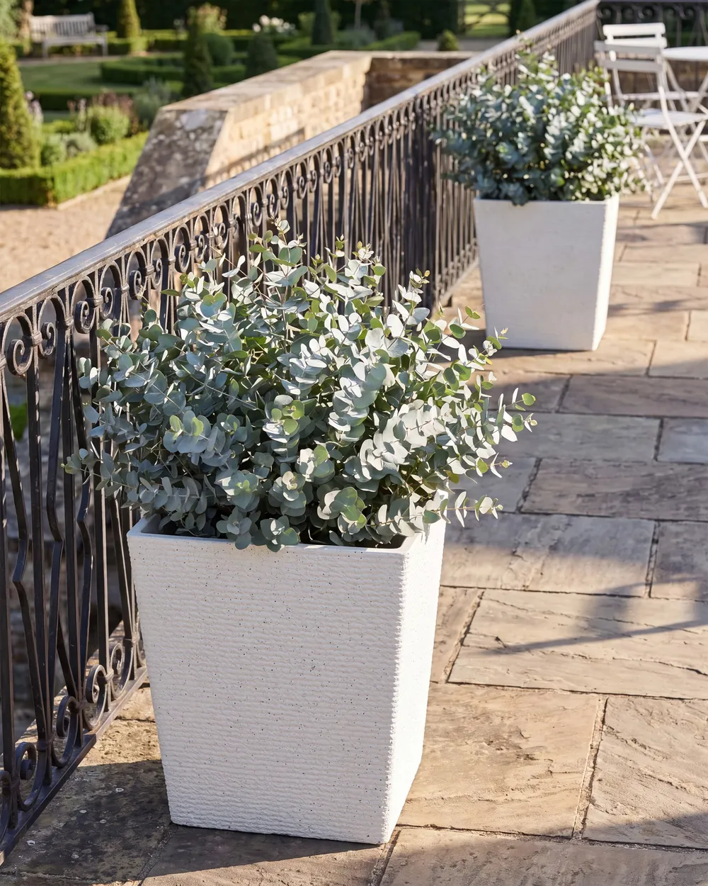 Conjunto de 2 vasos para plantas CYRODALIS 42 cm Branco_1123836