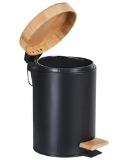 Zestaw 2 koszy na śmieci z pedałem 3 L ECOSMART Metal Czarny_992930