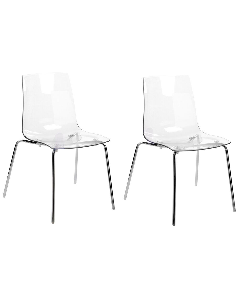 Set of 2 Dining Chairs Transparent SILERTON Beliani