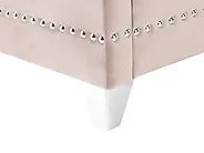 Cama Terciopelo AYETTE 160 x 200 cm Rosa pastel_905322