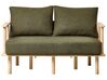 3-Sitzer Sofa Bouclé Stoff Dunkelgrün ASKER_932676