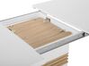 Mesa de comedor extensible blanco/madera clara 160/200 x 90 cm SANTANA_729325