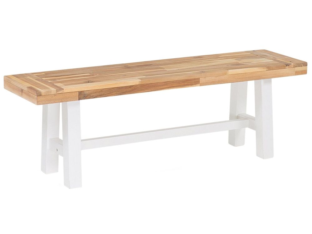 Gartenbank SCANIA 140 cm Akazienholz Weiß