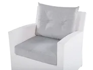 Garden Lounge Set with Table 4 Seater MARINO PE Rattan White_801175