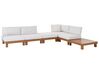 Conjunto de jardim modular 5 lugares em alumínio branco SANZA_932436