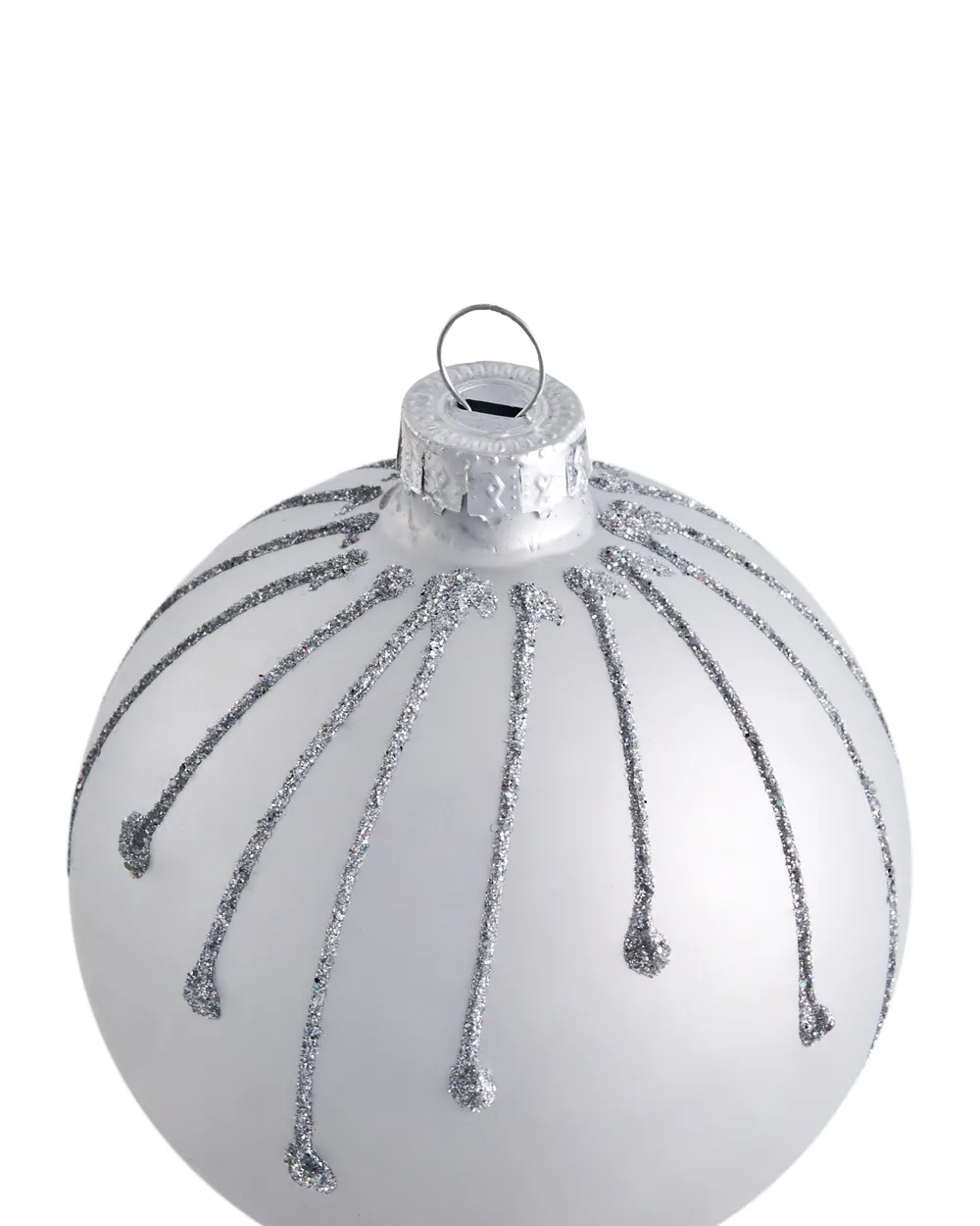 Set of 35 Baubles SNOWFALL Glass Blue_1028608