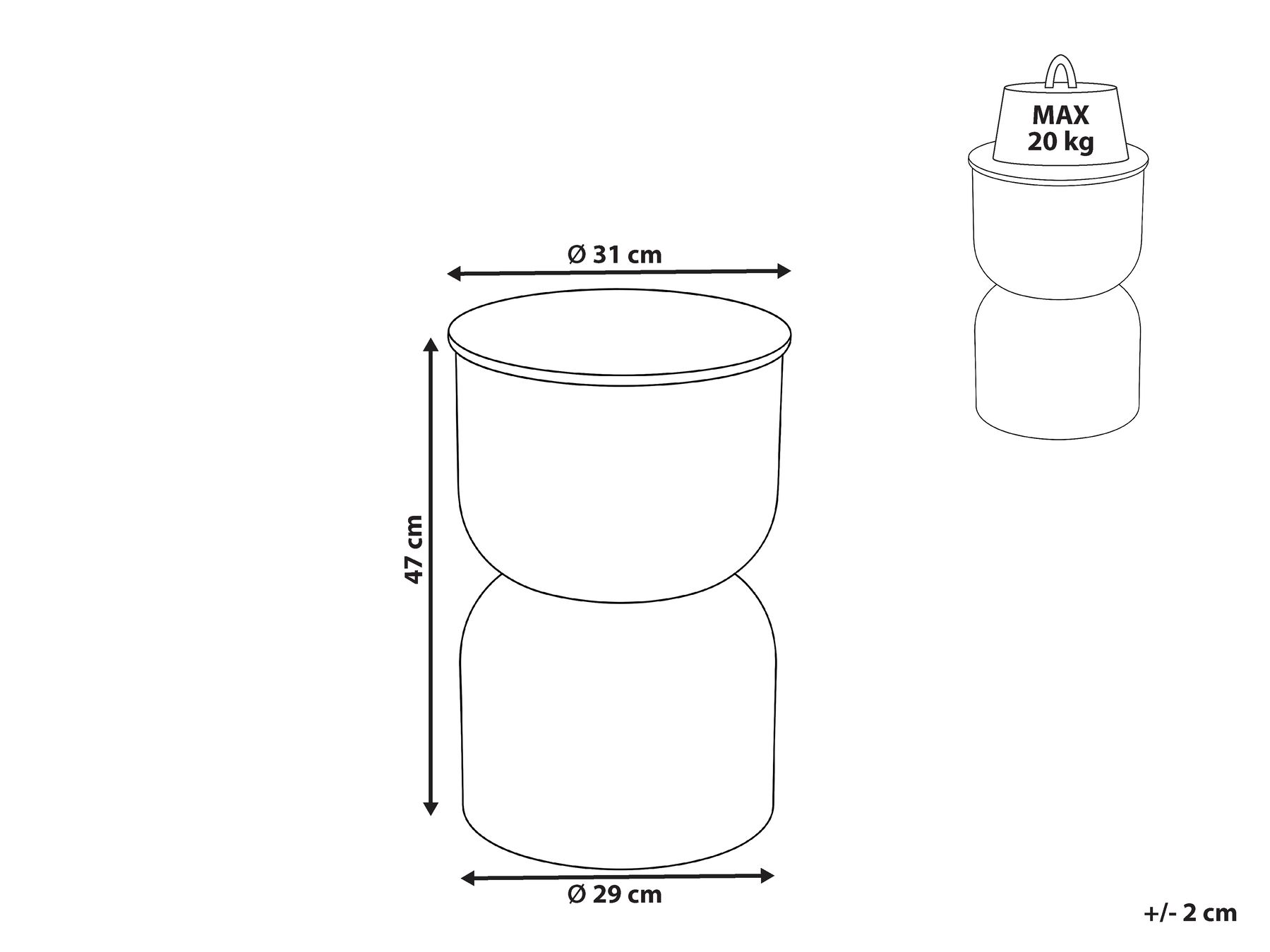 Side Table LETTA Metal Green | Beliani.cz