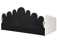 Ottoman Bed POLIGNAC Velvet Light Beige 90 x 200 cm (EU Single)_1081035