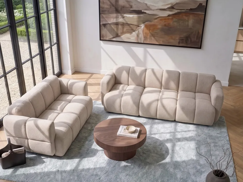 Sofa modułowa dla 2 osób MAKSABERG Beżowy_1135104