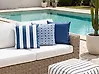 Conjunto de 3 cojines de exterior DEUTZIA Patrón geométrico 45 x 45 cm Azul marino