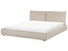 Menčestrová posteľ 180 x 200 cm sivobéžová VINAY_879900