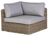 Conjunto de jardim modular 6 lugares em rattan sintético castanho claro PALERMO_927888