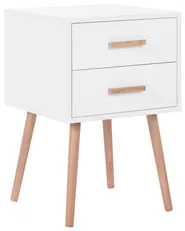 Set of 2 Bedside Tables ALABAMA White_1060626