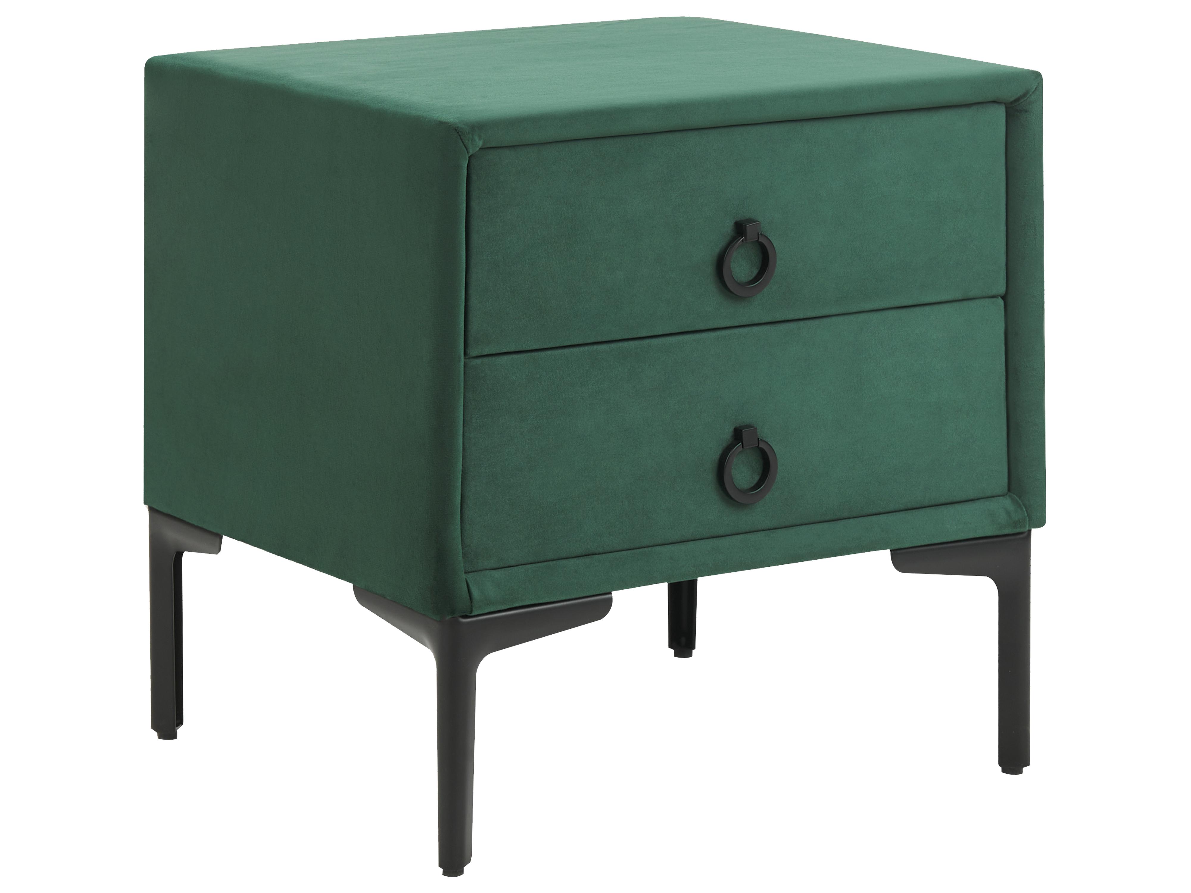 Bedroom Set SEZANNE Velvet Dark Green 160 x 200 cm (EU King Size)_892546