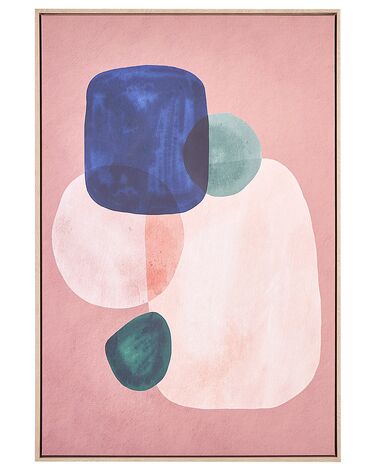 Lienzo enmarcado abstracto multicolor 63 x 93 cm ADELFIA