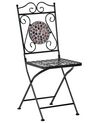 Set of 2 Metal Garden Folding Chairs Black CARPINO_919910