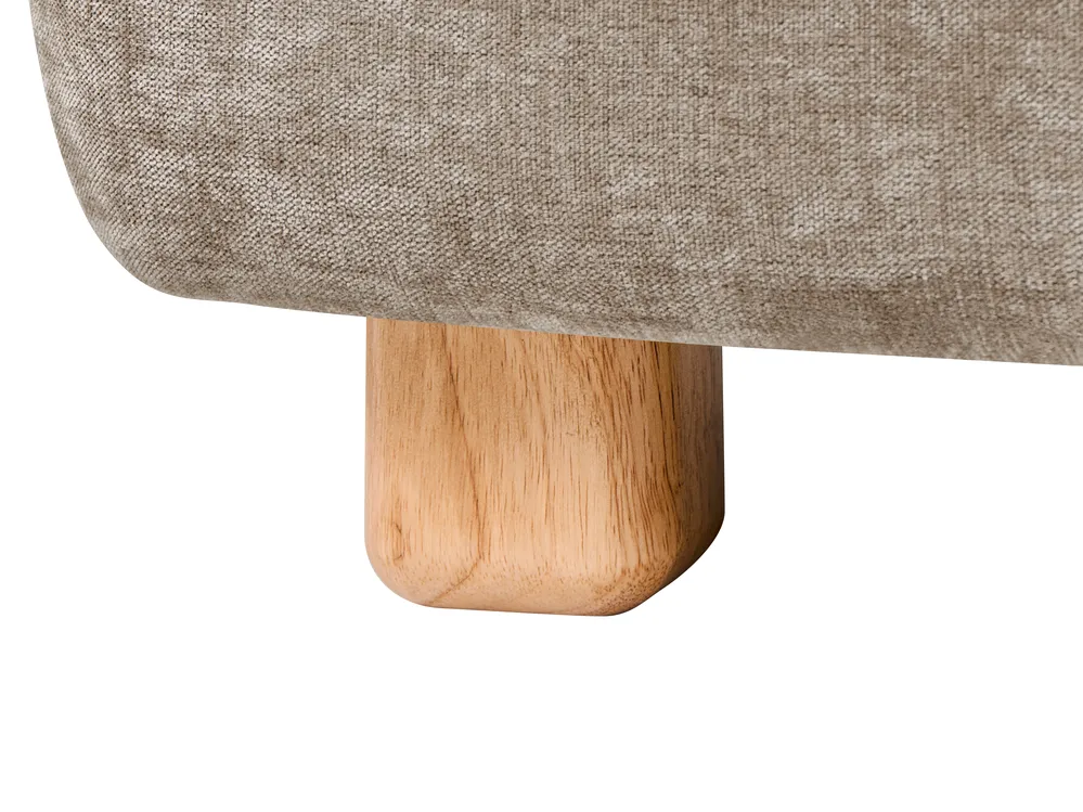 Divano modulare 2 posti AMLI con ottomana Tessuto Beige_1070316