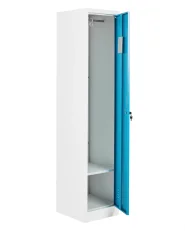 Single Door Storage Locker ATHLETE Metal White/ Blue_1011648