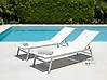 Sun Lounger NOLI Reclining Metal White