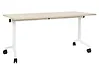 Escritorio plegable CAVI 160 cm x 60 cm con ruedas Marrón claro