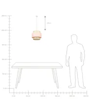 Pendant Lamp YUMURI Rattan Peach Pink_861329