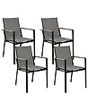 Garden Chair BUSSETO Metal Black