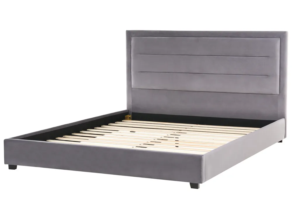 Bed Velvet ROUEN 180 x 200 cm (EU Super King) Dark Grey_1004591