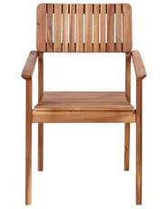 Set of 4 Garden Chairs AGELLO Acacia Wood Brown_923461